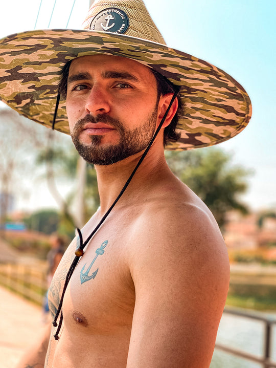 Chapéu de Palha Premium Camuflado