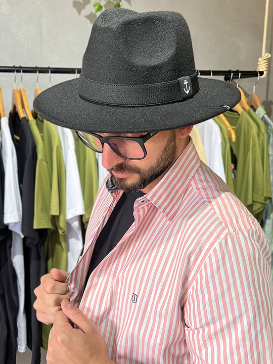 Chapéu Fedora Panamá Preto