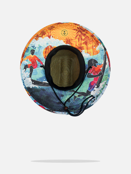 Chapéu Estampado de Palha Praia Feminino Bambu Modelo Importado Kouk Authentic