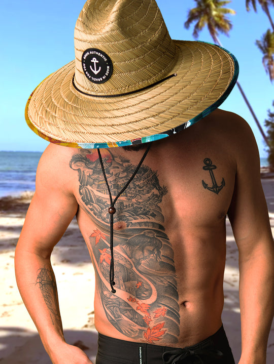 Chapéu Moda Praia Masculina Bambu Modelo Importado Kouk Authentic