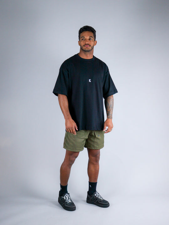 Camiseta Oversized Kouk Nature Preto