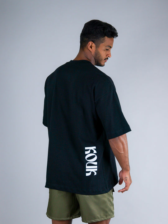 Camiseta Oversized Kouk Nature Preto