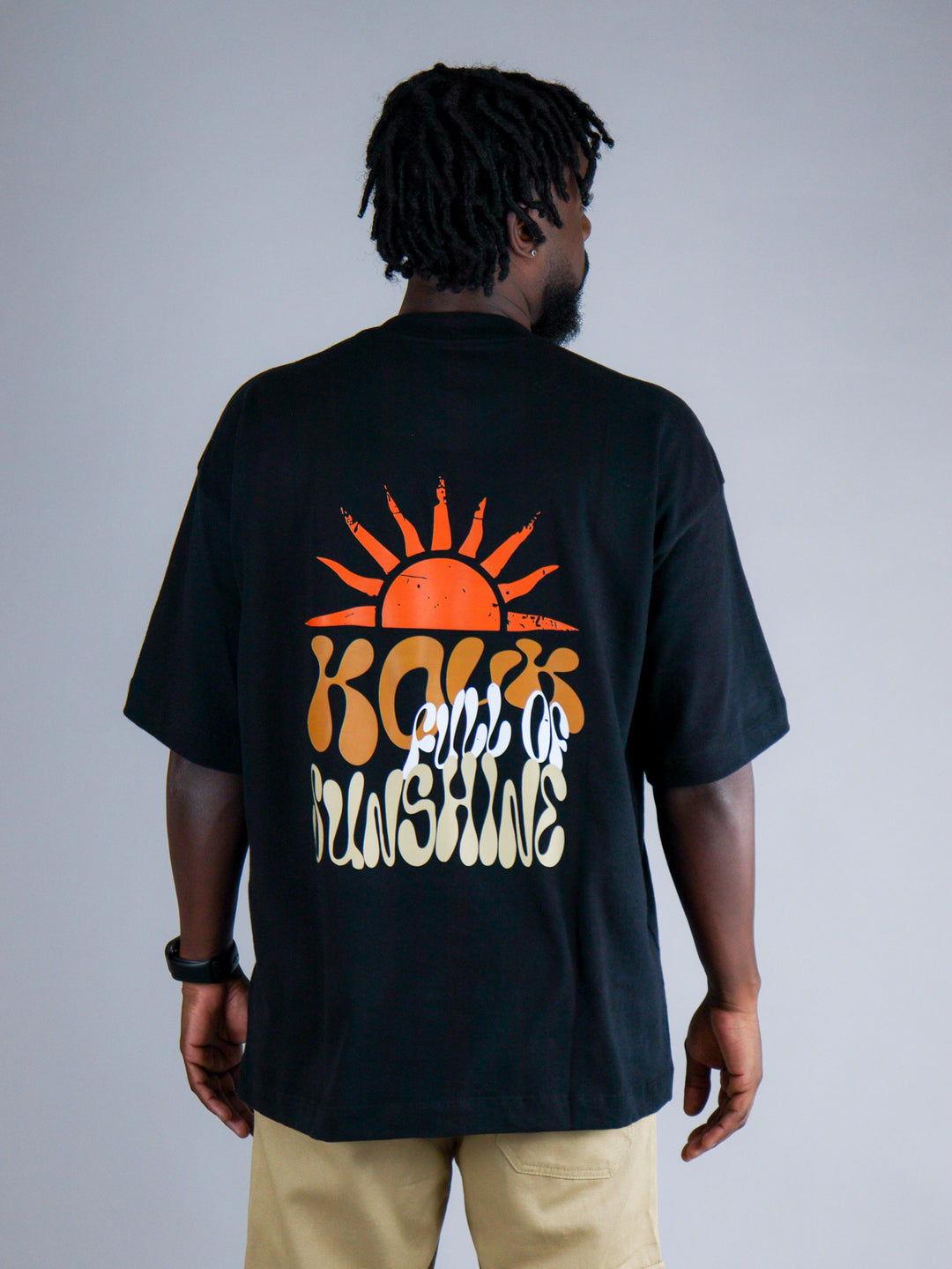 Camiseta Oversized Sunshine Preto