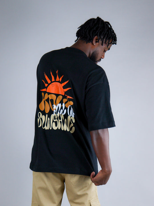 Camiseta Oversized Sunshine Preto