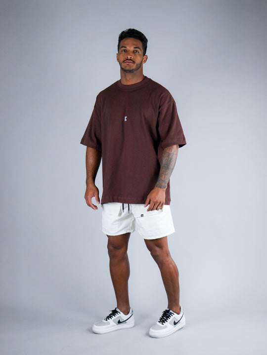 Camiseta Oversized Kouk Nature Marrom
