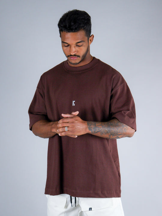 Camiseta Oversized Kouk Nature Marrom