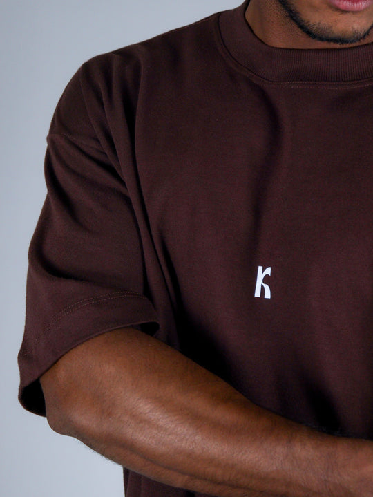 Camiseta Oversized Kouk Nature Marrom
