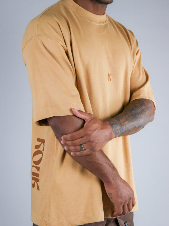 Camiseta Oversized Kouk Nature Caqui