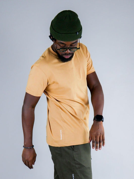 Camiseta Oversized Fit Basic Caqui