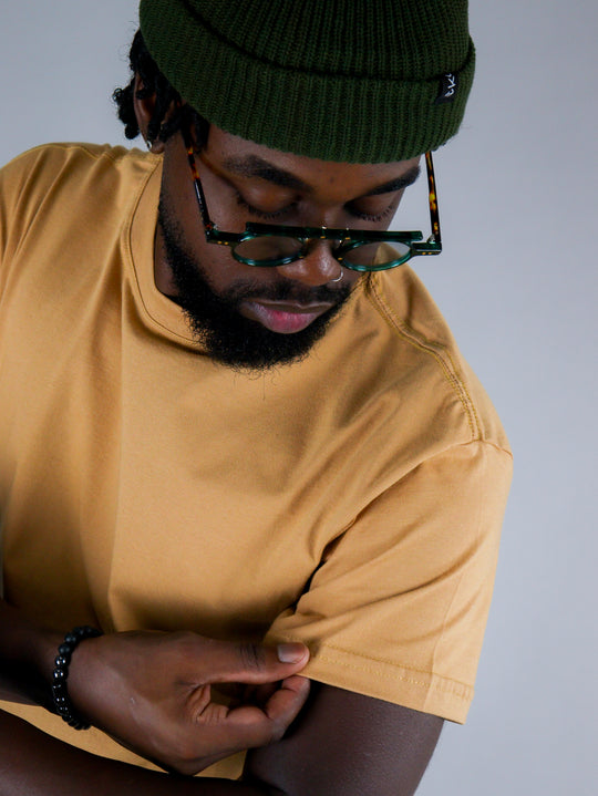 Camiseta Oversized Fit Basic Caqui