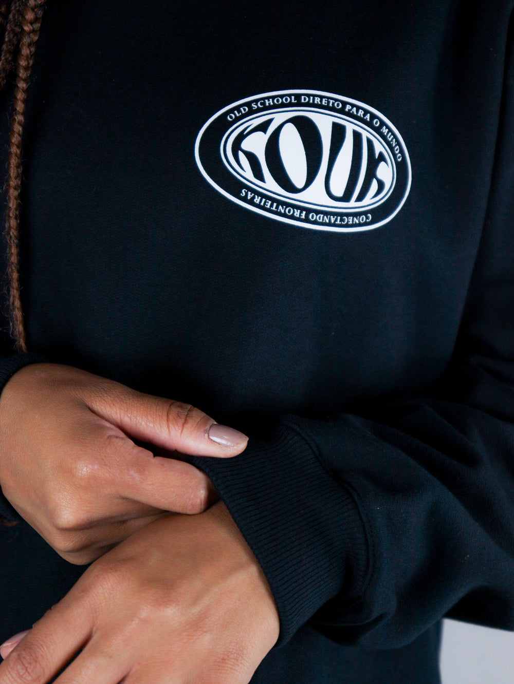 Blusa de Moletom Old School Preto