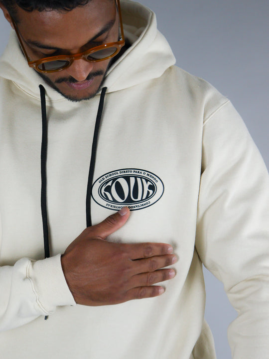 Blusa de Moletom Old School Bege