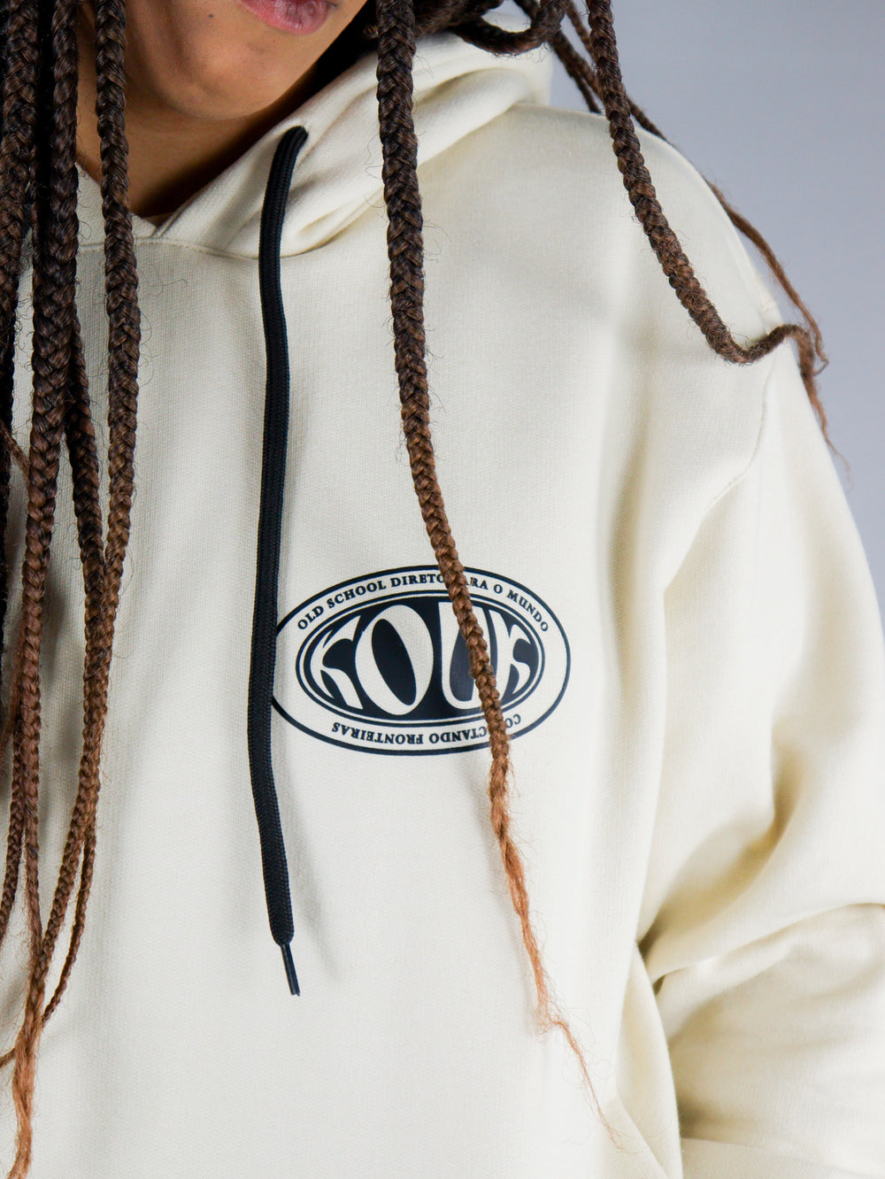 Blusa de Moletom Old School Bege