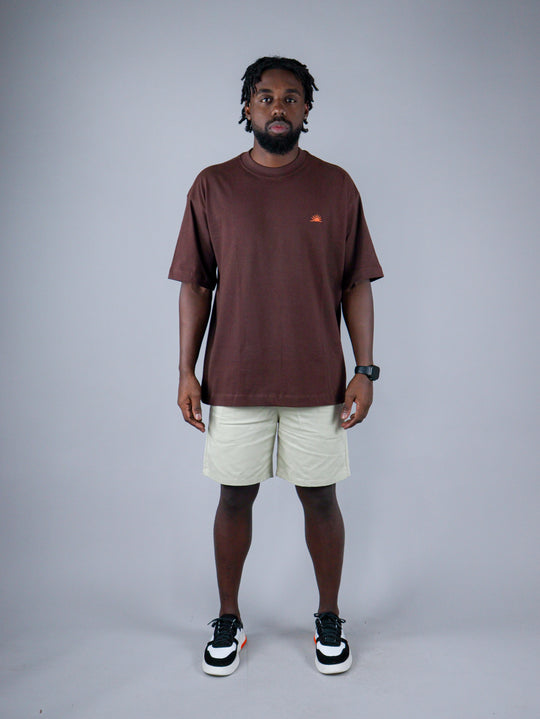 Camiseta Oversized Sunshine Marrom