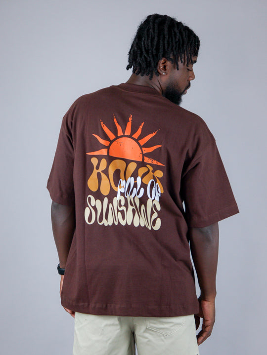 Camiseta Oversized Sunshine Marrom
