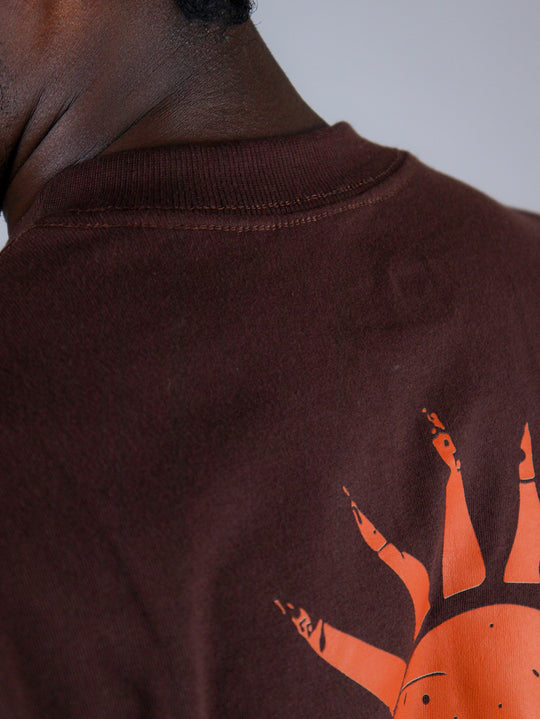 Camiseta Oversized Sunshine Marrom