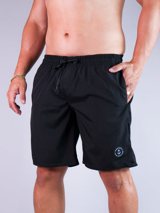 Shorts Praia Tactel com Elastano Kouk Authentic Cor Preto