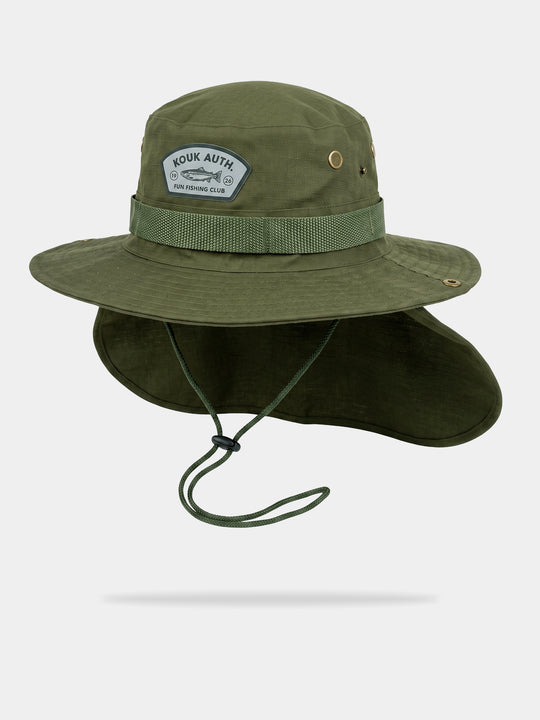 Bucket Pescador com Proteção de Nuca - Verde Musgo