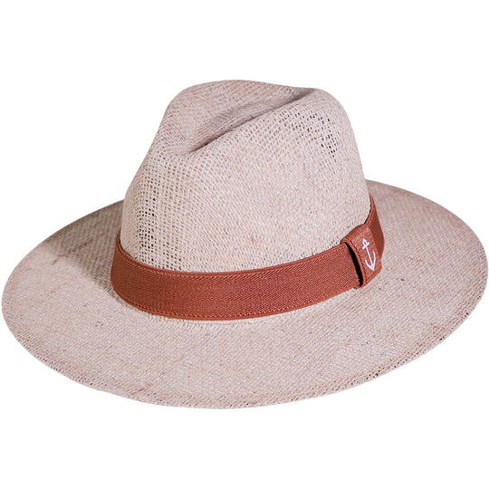 Chapéu de Juta Natural com Faixa Marrom