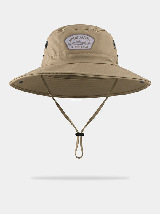 Bucket Pescador Redondo - Bege Logo Claro