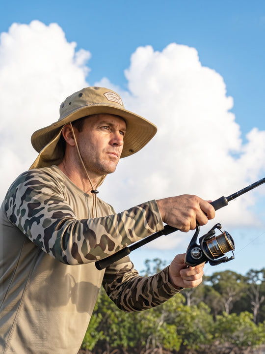 Bucket Pescador com Proteção de Nuca - Cáqui
