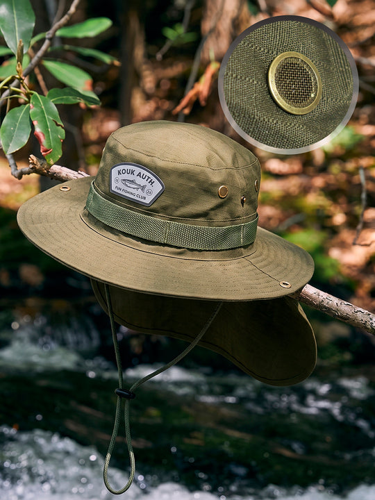 Bucket Pescador com Proteção de Nuca - Verde Musgo