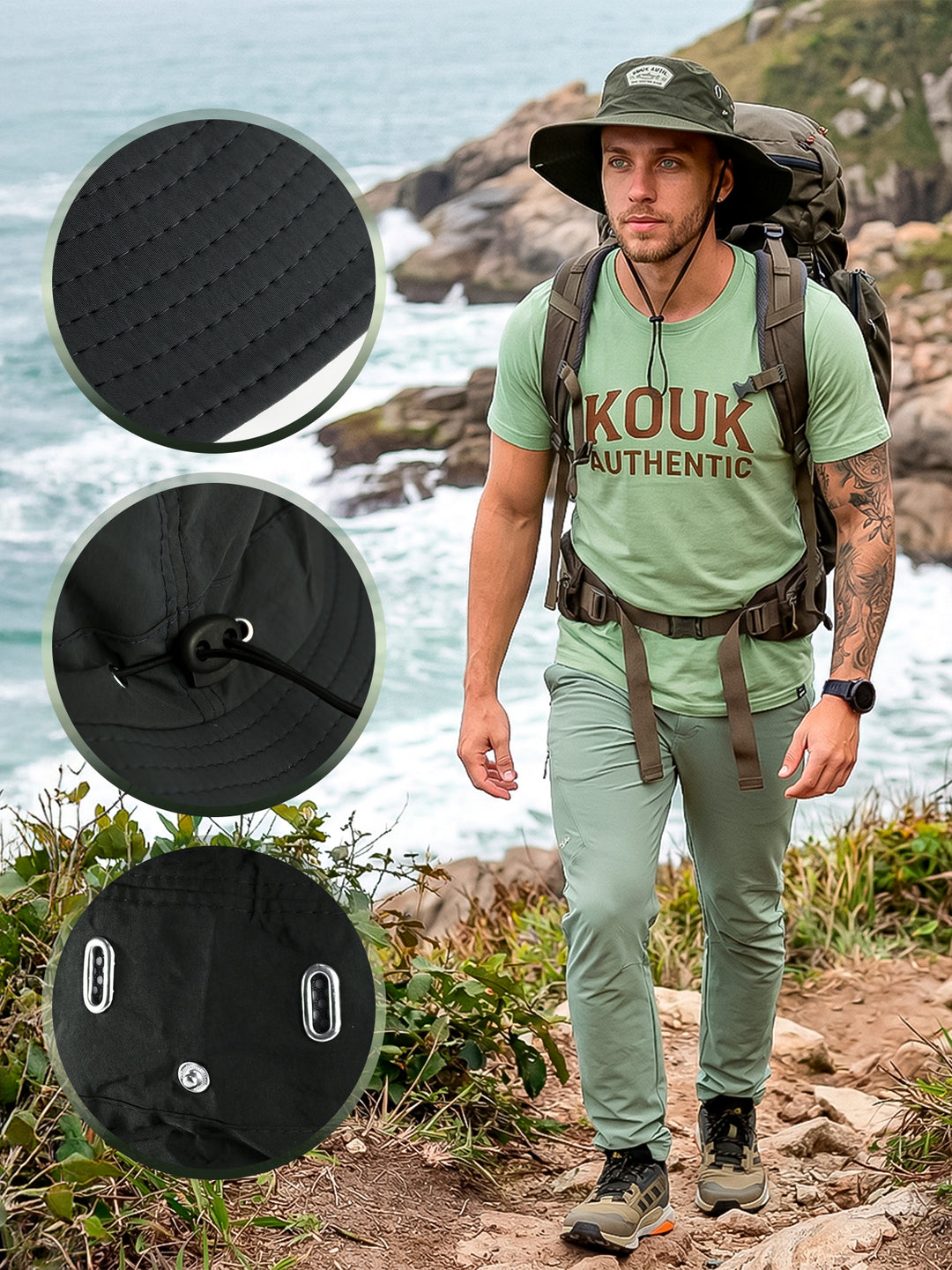 Bucket Pescador Redondo - Verde Musgo