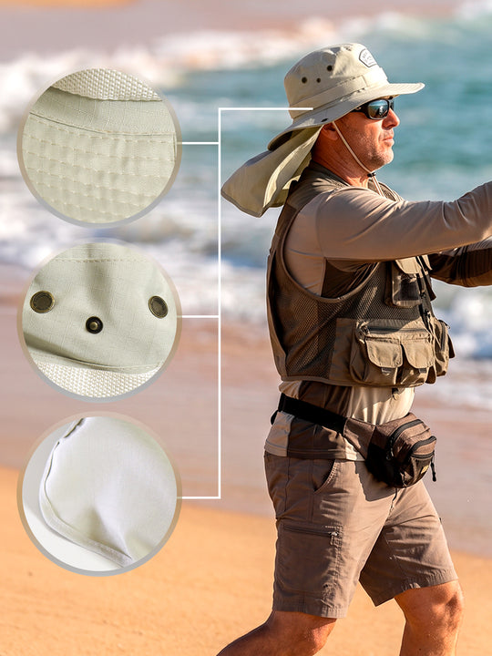 Bucket Pescador com Proteção de Nuca - Gelo