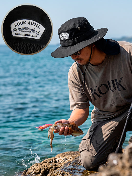 Bucket Pescador com Proteção de Nuca - Preto