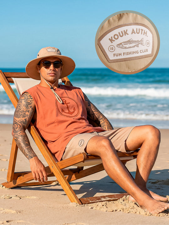 Bucket Pescador Redondo - Bege Logo Claro