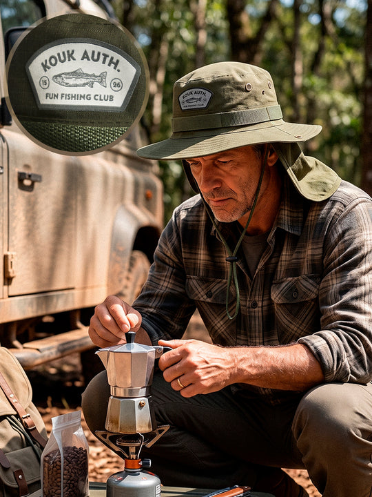 Bucket Pescador com Proteção de Nuca - Verde Musgo