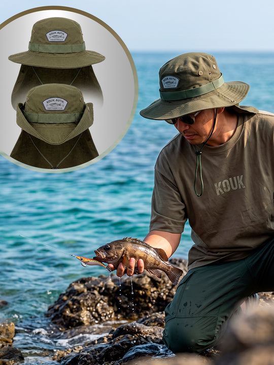 Bucket Pescador com Proteção de Nuca - Verde Musgo