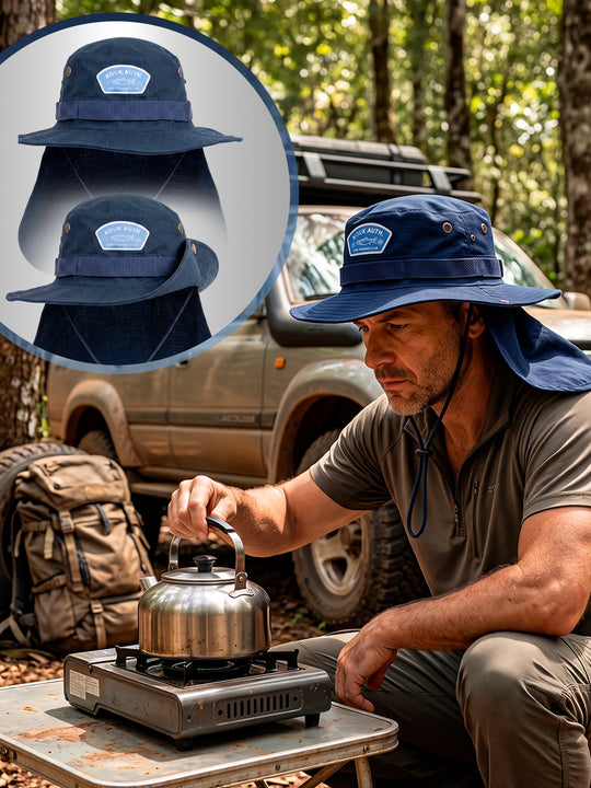 Bucket Pescador com Proteção de Nuca - Azul Marinho