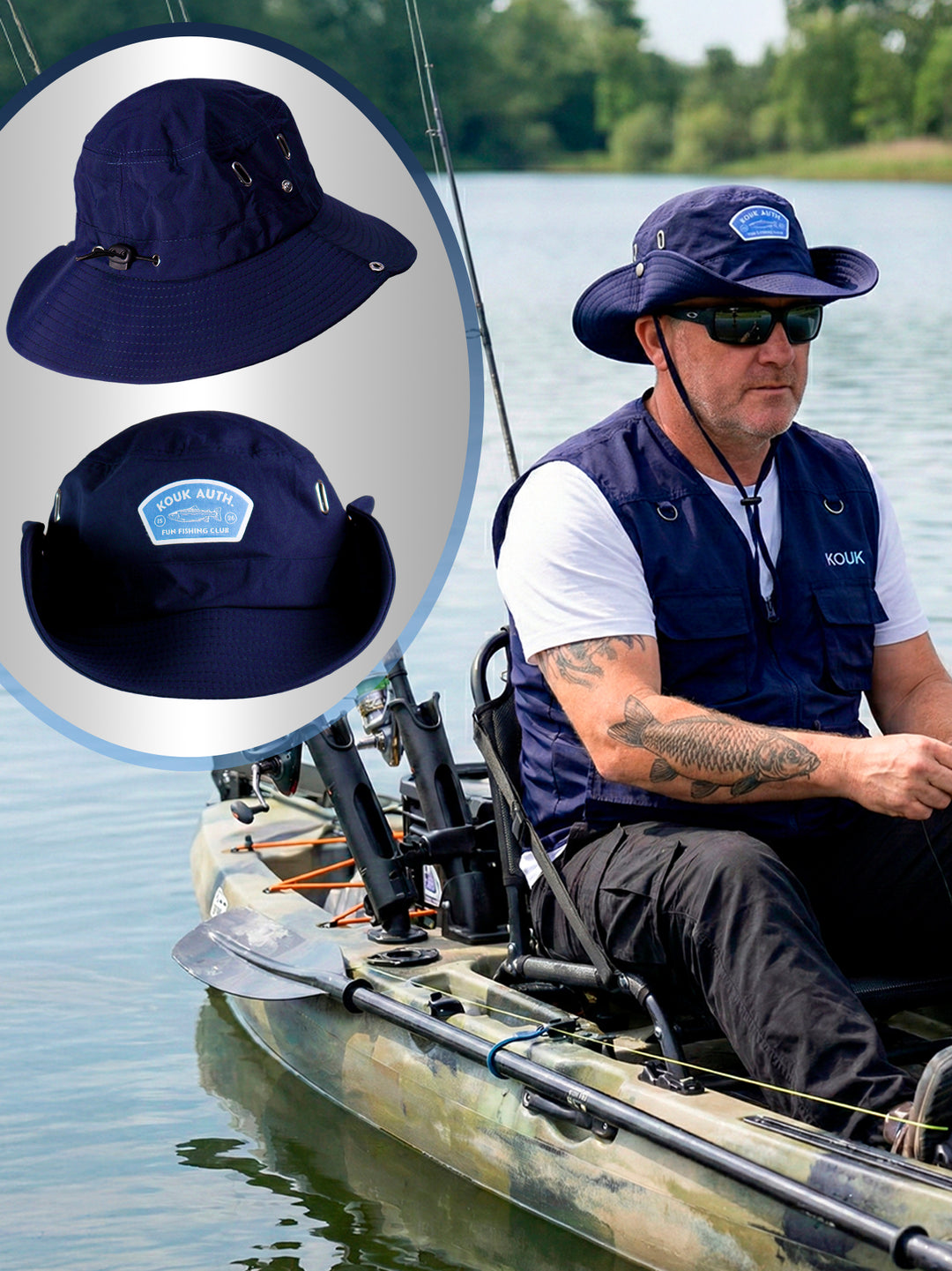 Bucket Pescador Redondo - Azul Marinho
