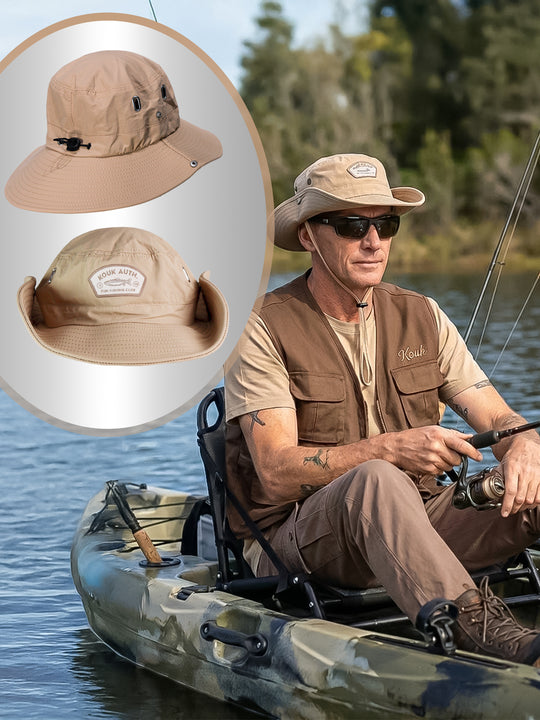 Bucket Pescador Redondo - Bege Logo Claro