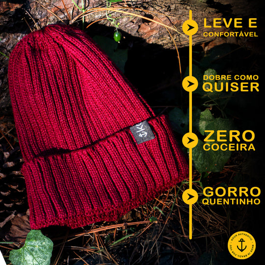 Gorro Americano Lã Vinho