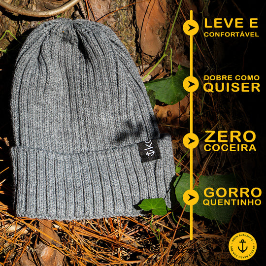Gorro Americano Lã Cinza