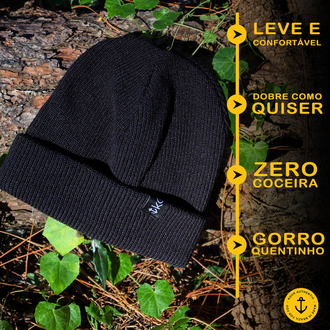 Gorro Lenhador Canelado Preto