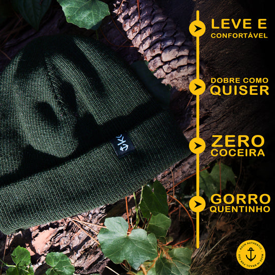 Gorro Lenhador Canelado Verde Musgo