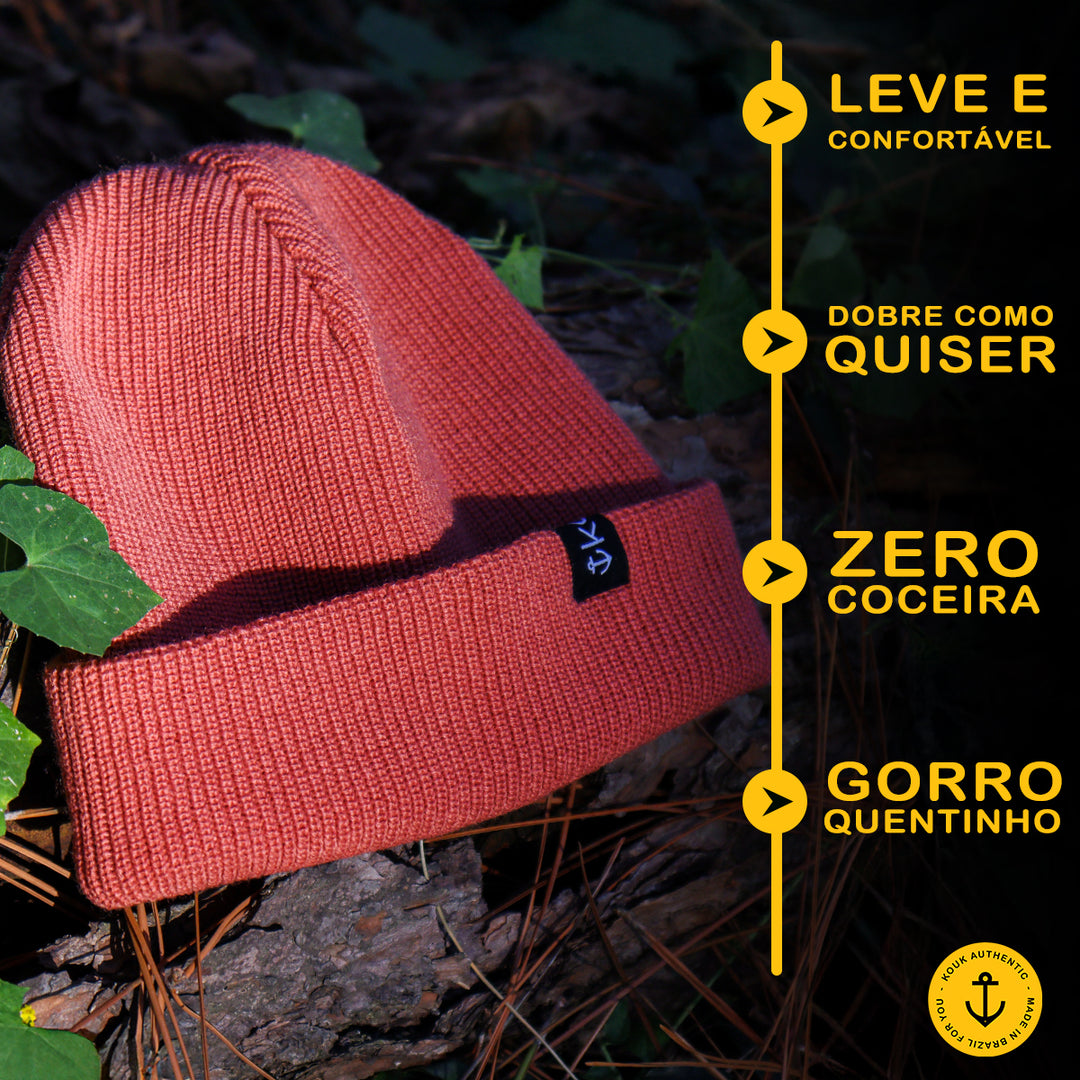 Gorro Lenhador Canelado Terra Cota