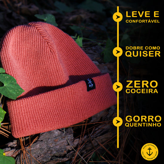 Gorro Lenhador Canelado Terra Cota