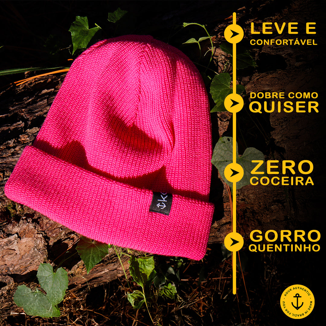 Gorro Lenhador Canelado Rosa Pink