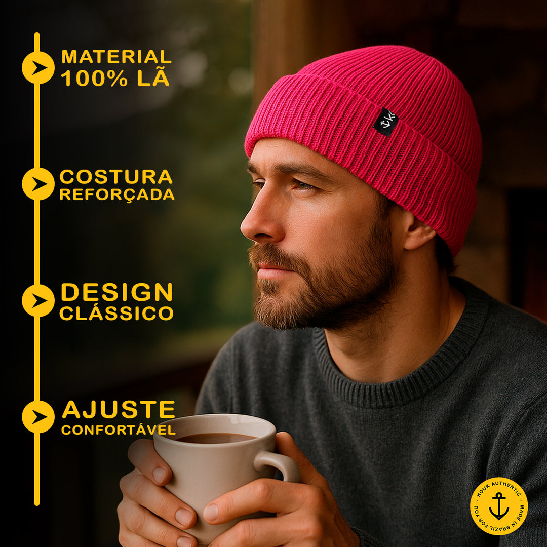 Gorro Lenhador Canelado Rosa Pink