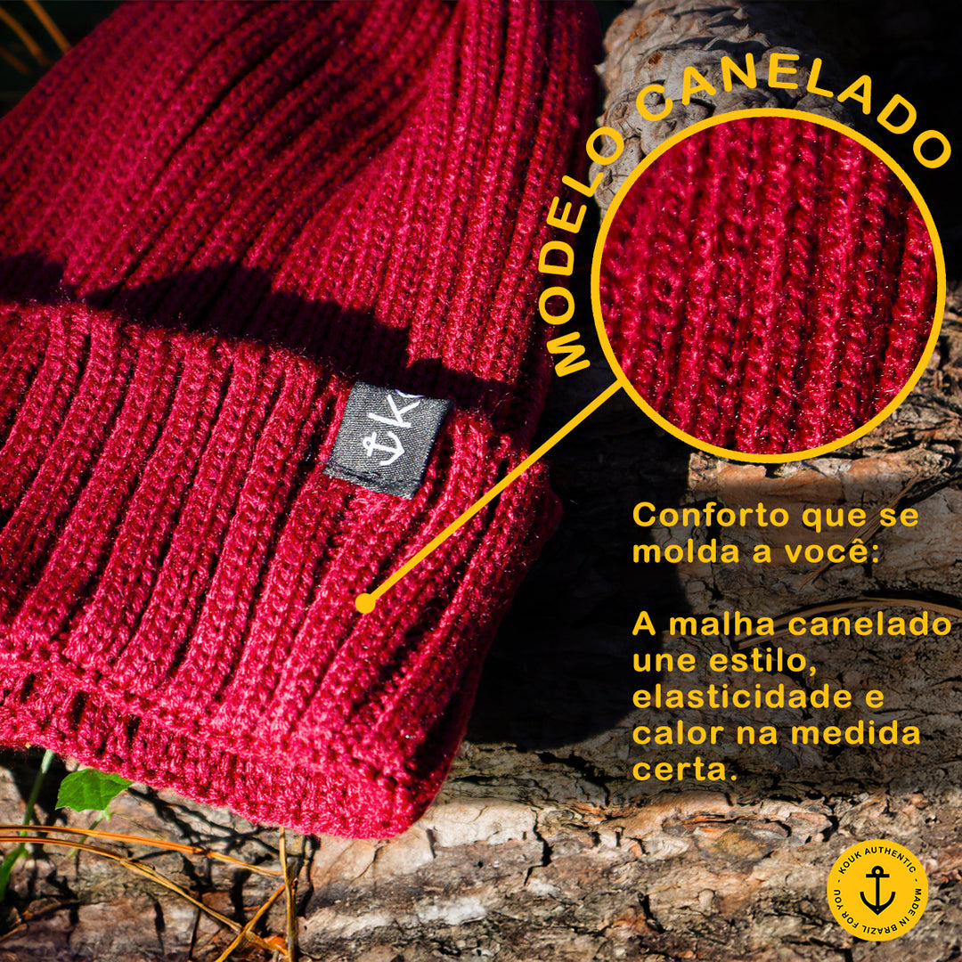 Gorro Americano Lã Vinho