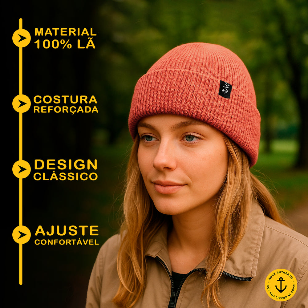 Gorro Lenhador Canelado Terra Cota