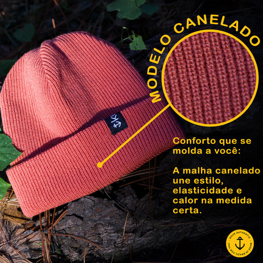 Gorro Lenhador Canelado Terra Cota