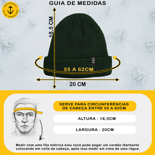 Gorro Lenhador Canelado Verde Musgo