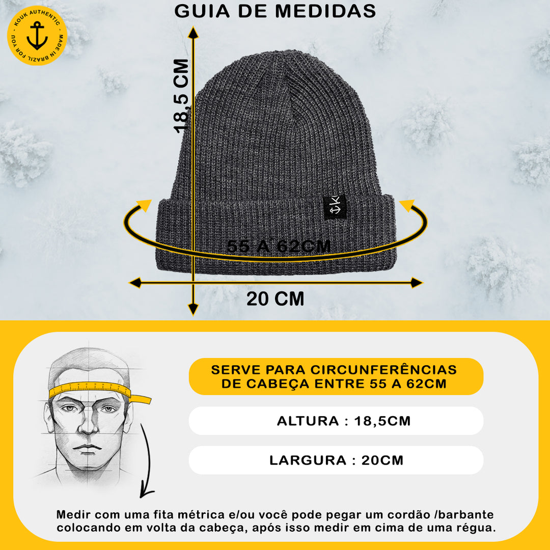 Gorro Lenhador Canelado Cinza