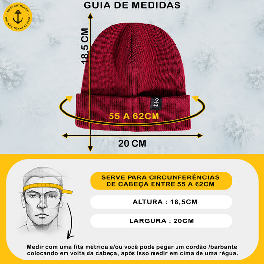 Gorro Lenhador Canelado Vinho