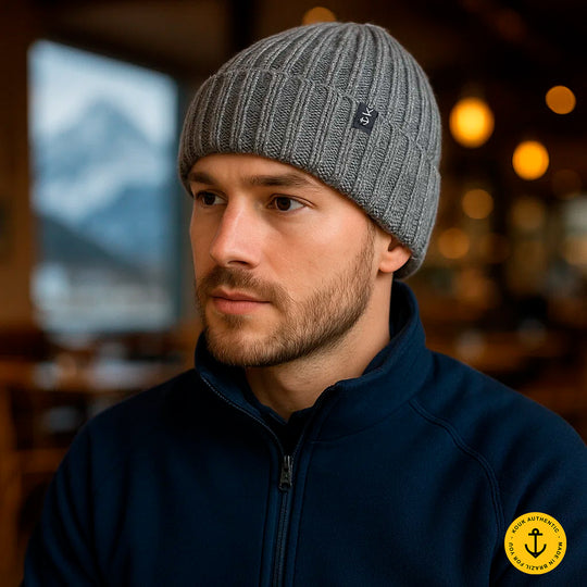 Gorro Americano Lã Cinza